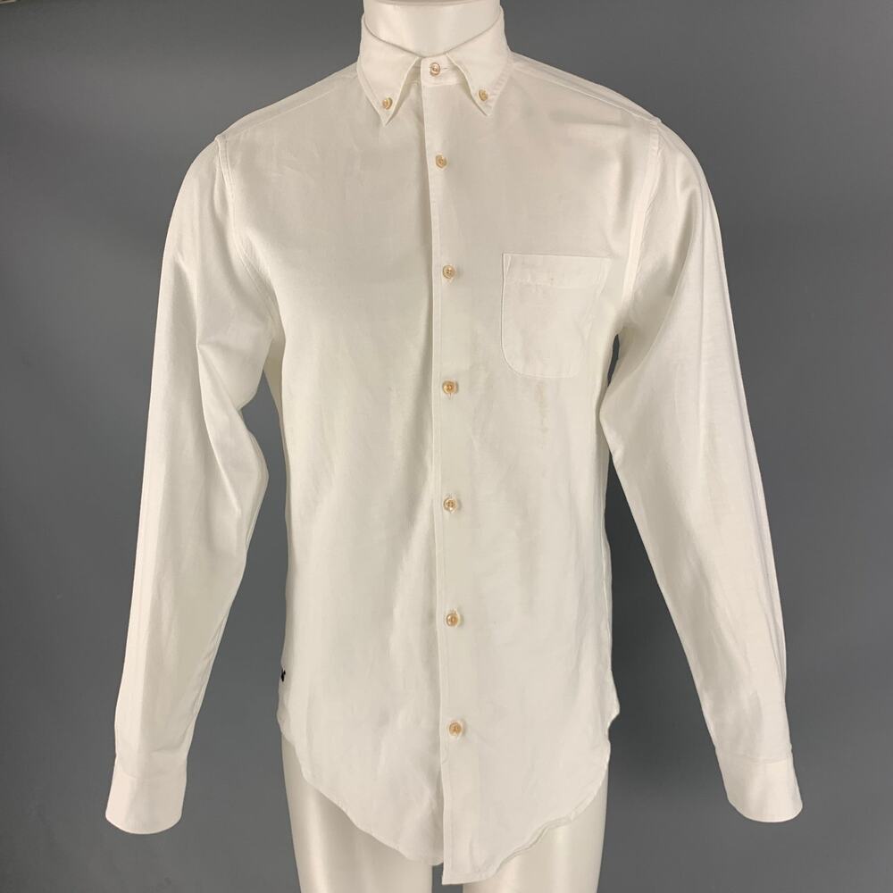 ALEX MILL Size S White Solid Cotton Button Down Long Sleeve Shirt